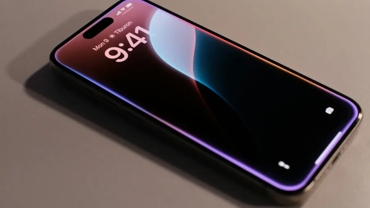 En iPhone-skærm med Siri og Gemini vist som AI-integration.