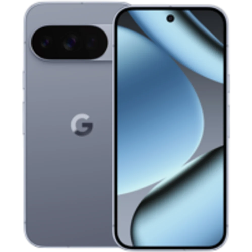 Google Pixel 10 Pro set forfra og bagfra på en neutral baggrund.