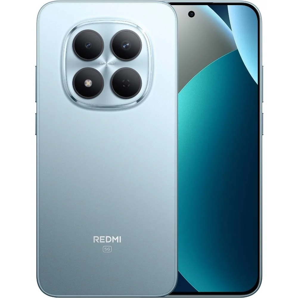 Xiaomi Redmi Note 15 Pro 5G 256GB/8GB - Glacier Blue på en neutral baggrund.