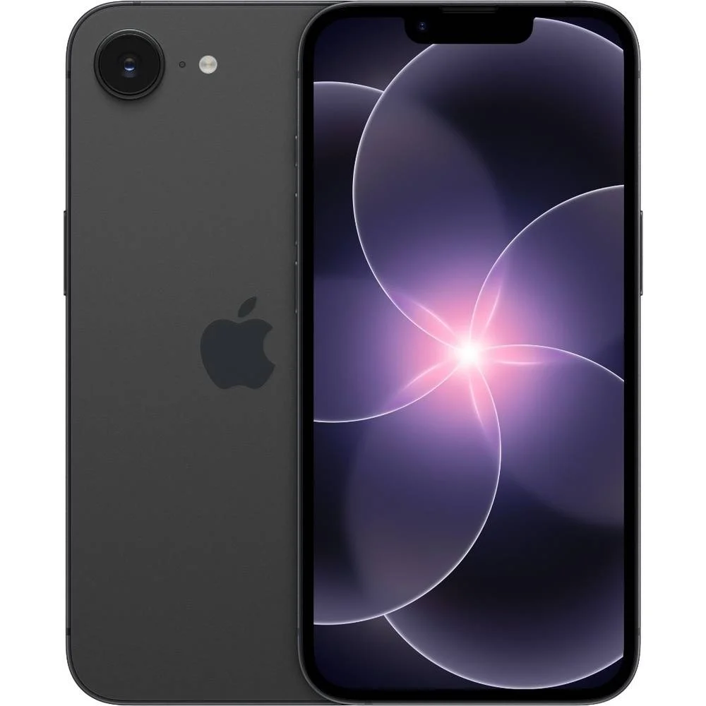 Apple iPhone 17e 256GB Black på en neutral baggrund.